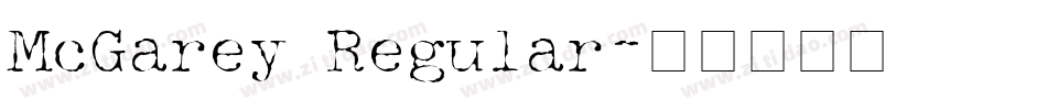 McGarey Regular字体转换